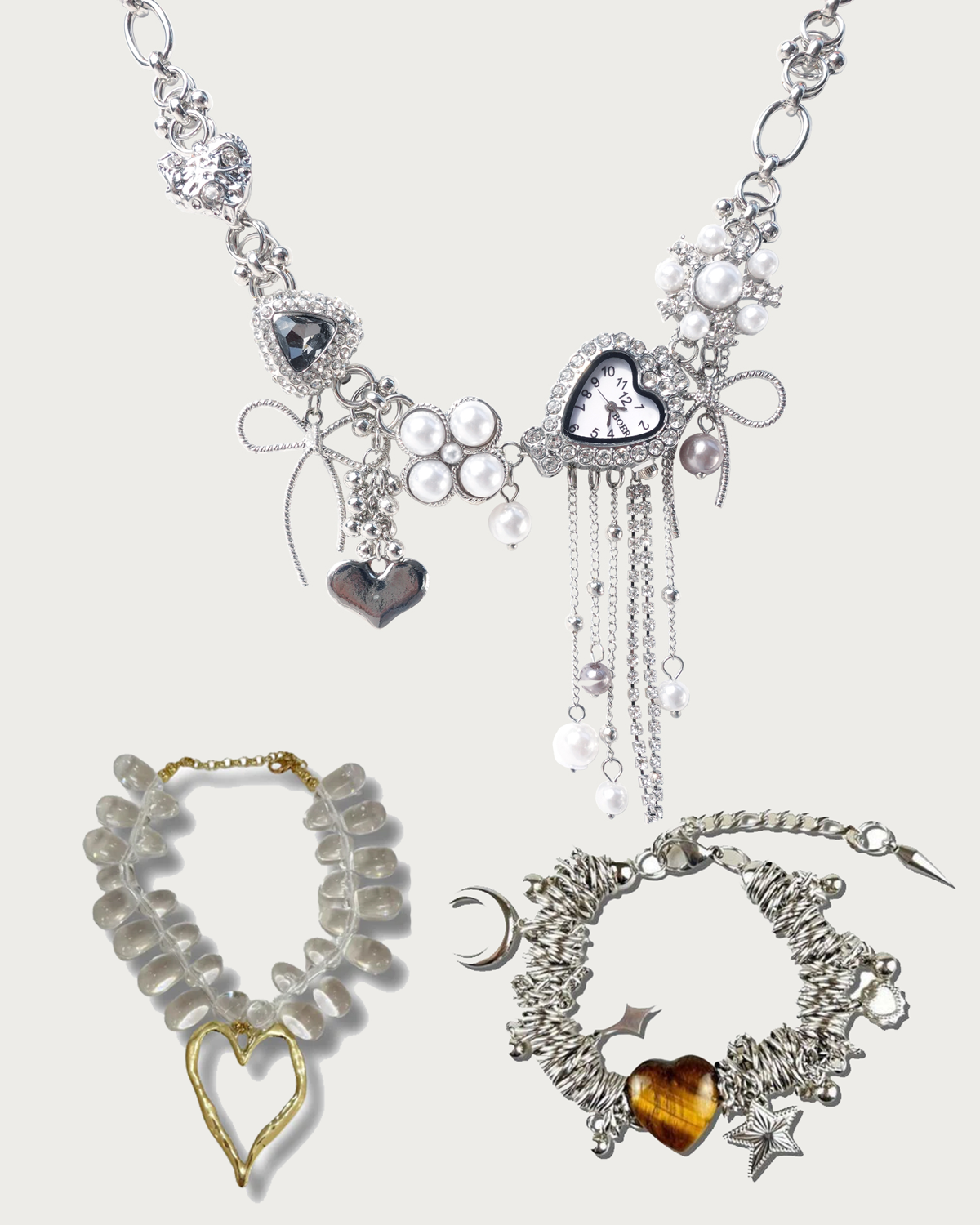 Jodie & Catalina & Julie Silver Jewelry Set