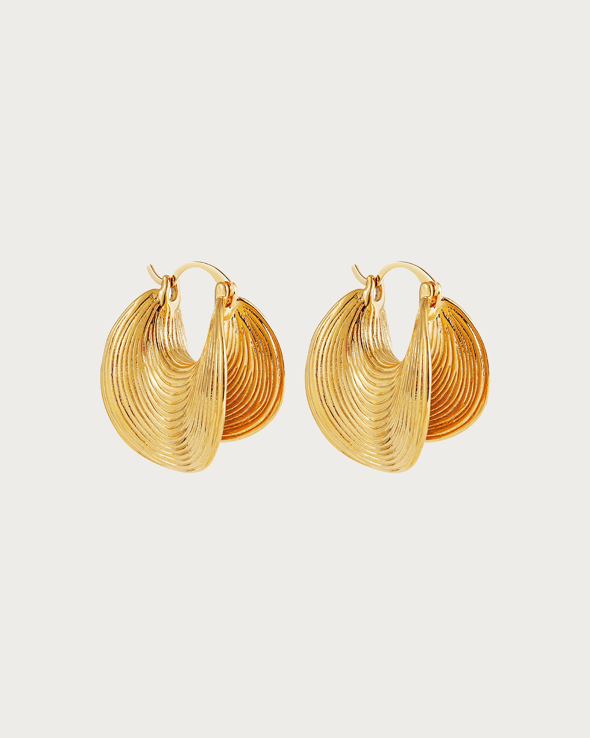 Sally Sculpted Golden Hoop Earrings