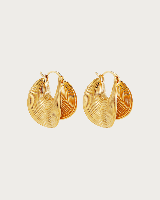 Sally Sculpted Golden Hoop Earrings