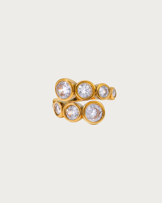 Selena Starlight Zircon Golden Ring