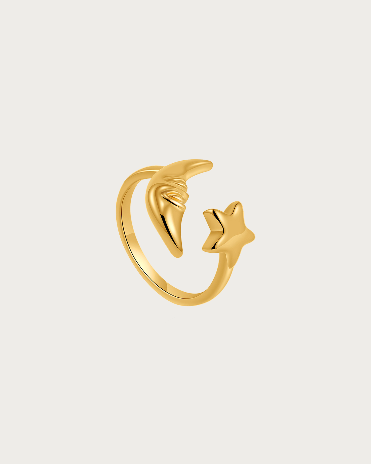 Cynthia Moon & Star Cuff Golden Ring