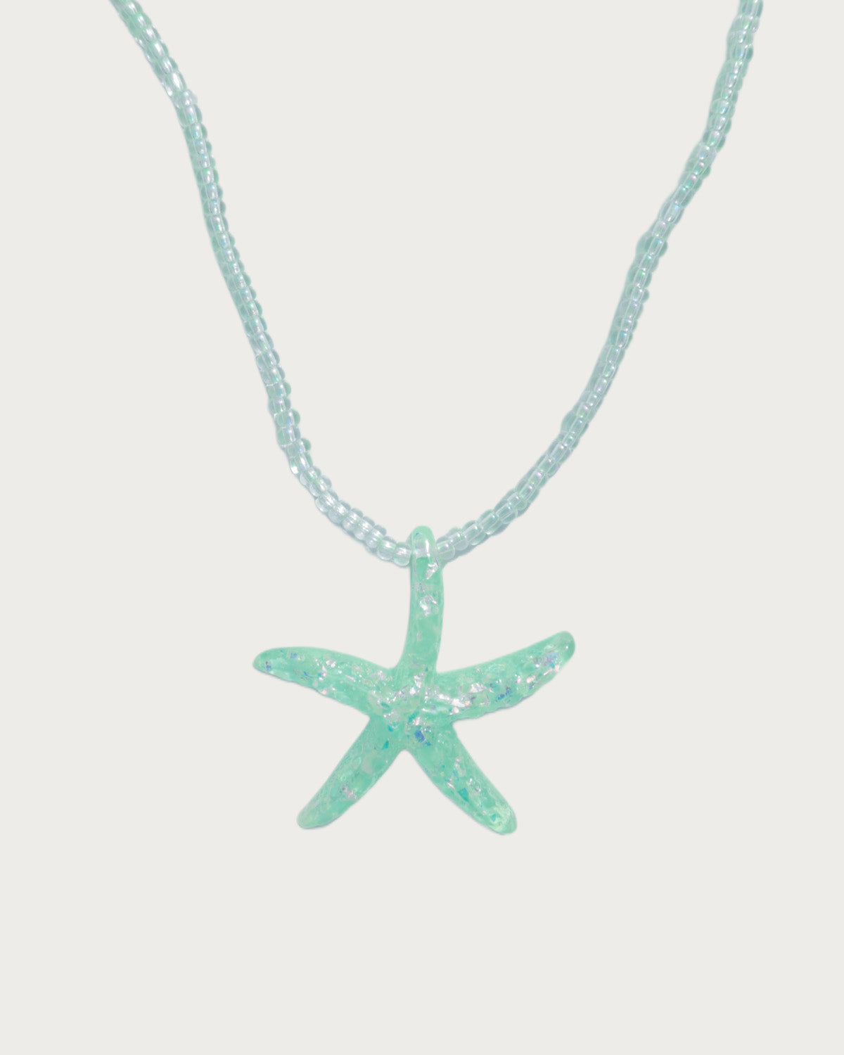 Juicy Blue Starfish Beaded Pendant Necklace