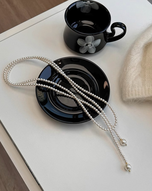 Margaret Long Pearl Beaded Necklace