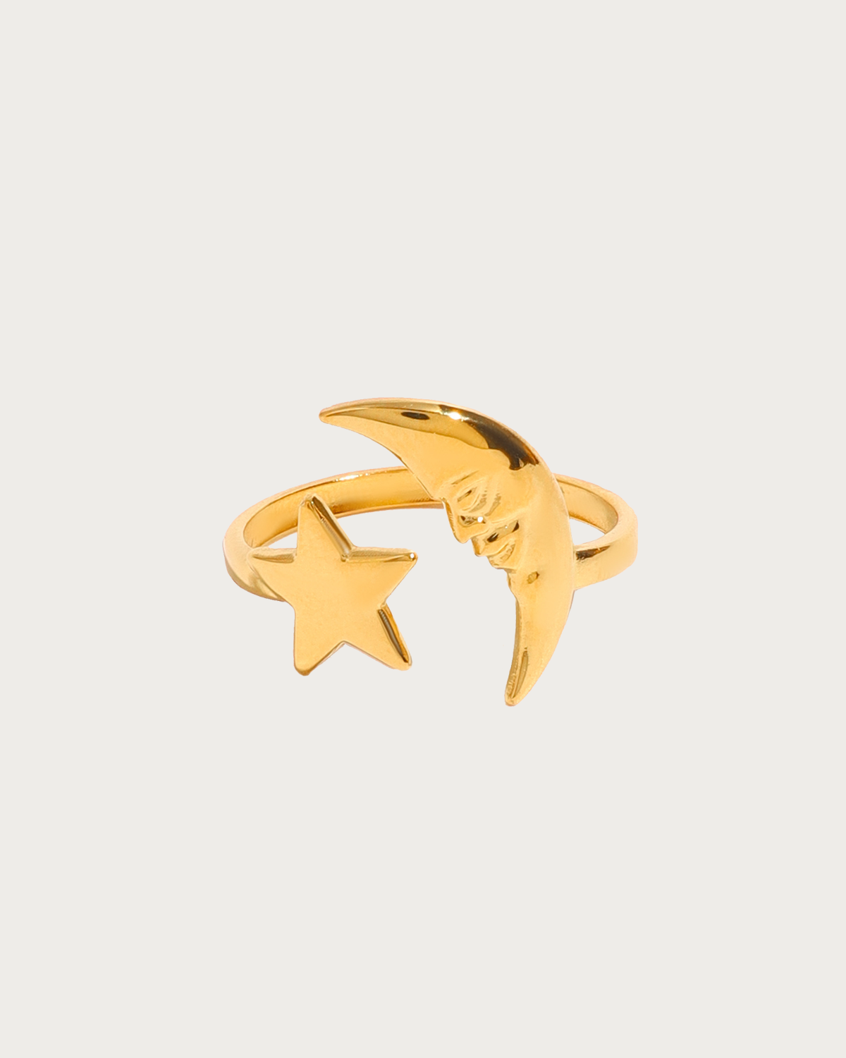 Cynthia Moon & Star Cuff Golden Ring