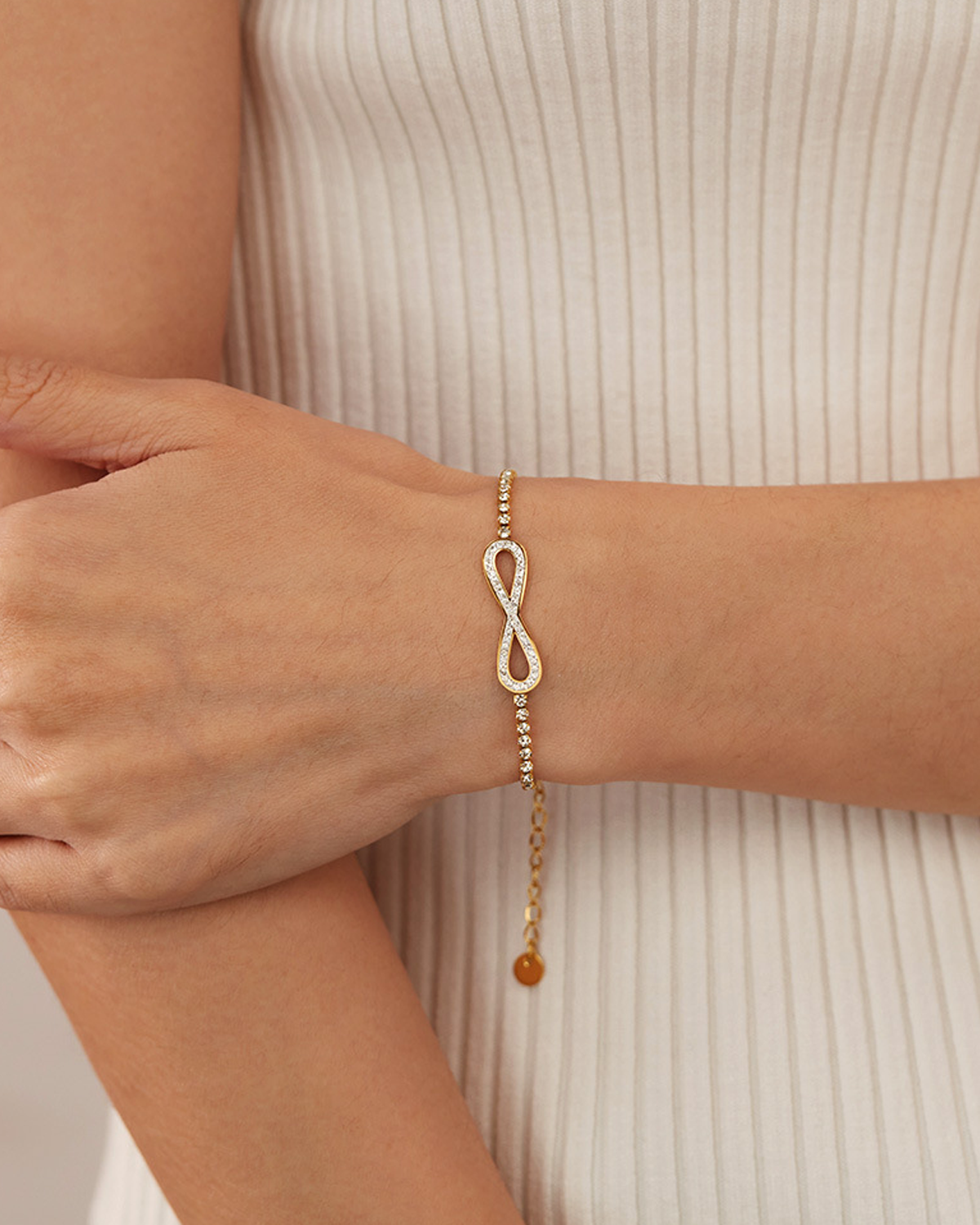 Bertha Infinity Tennis Golden Bracelet