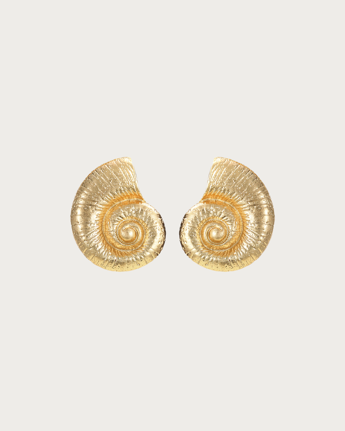 Marina Conch Golden Stud Earrings