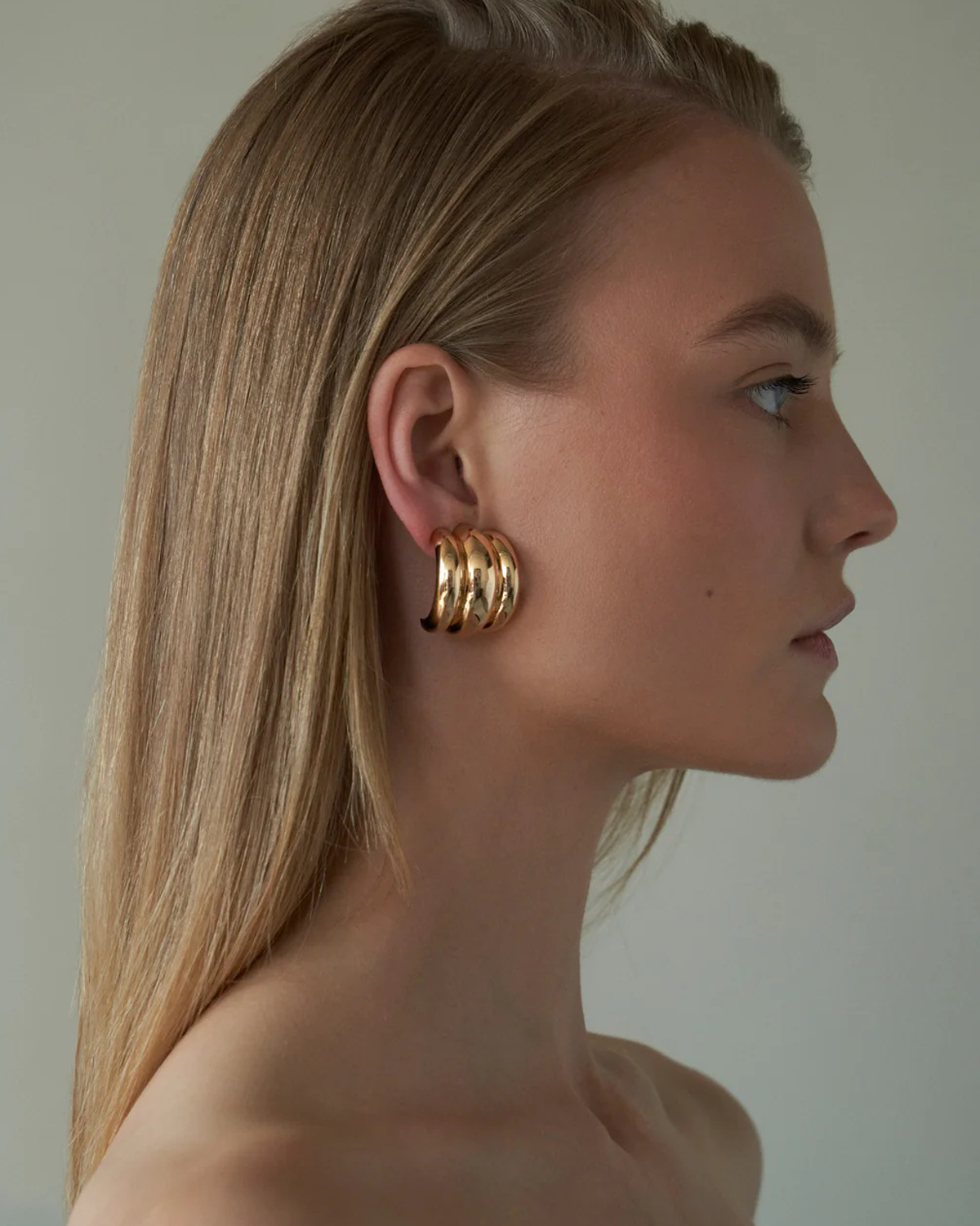 Naomi Triple Golden Hoop Earrings