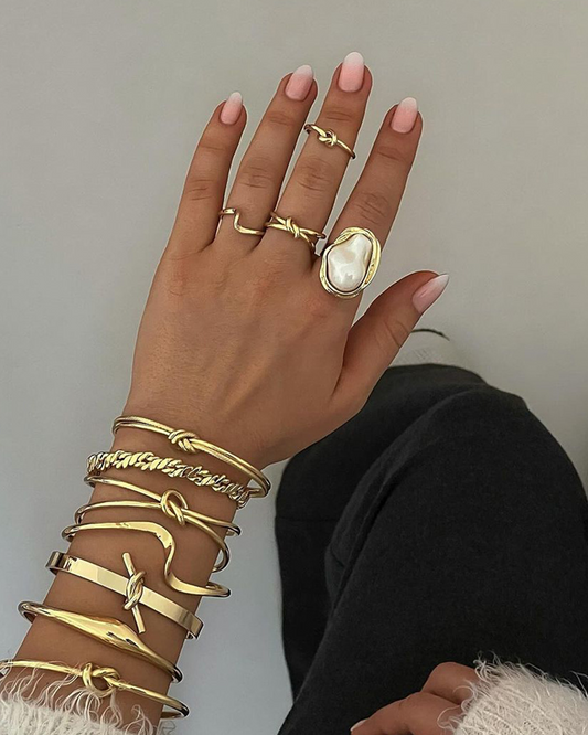 Mathea Baroque Pearl Open Golden Ring