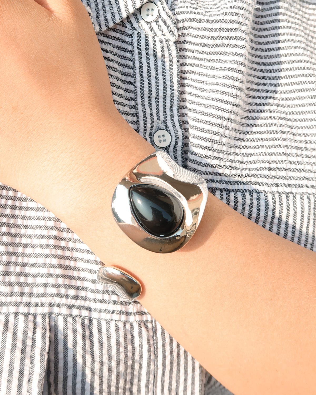 Patricia Open Cuff Silver Bangle