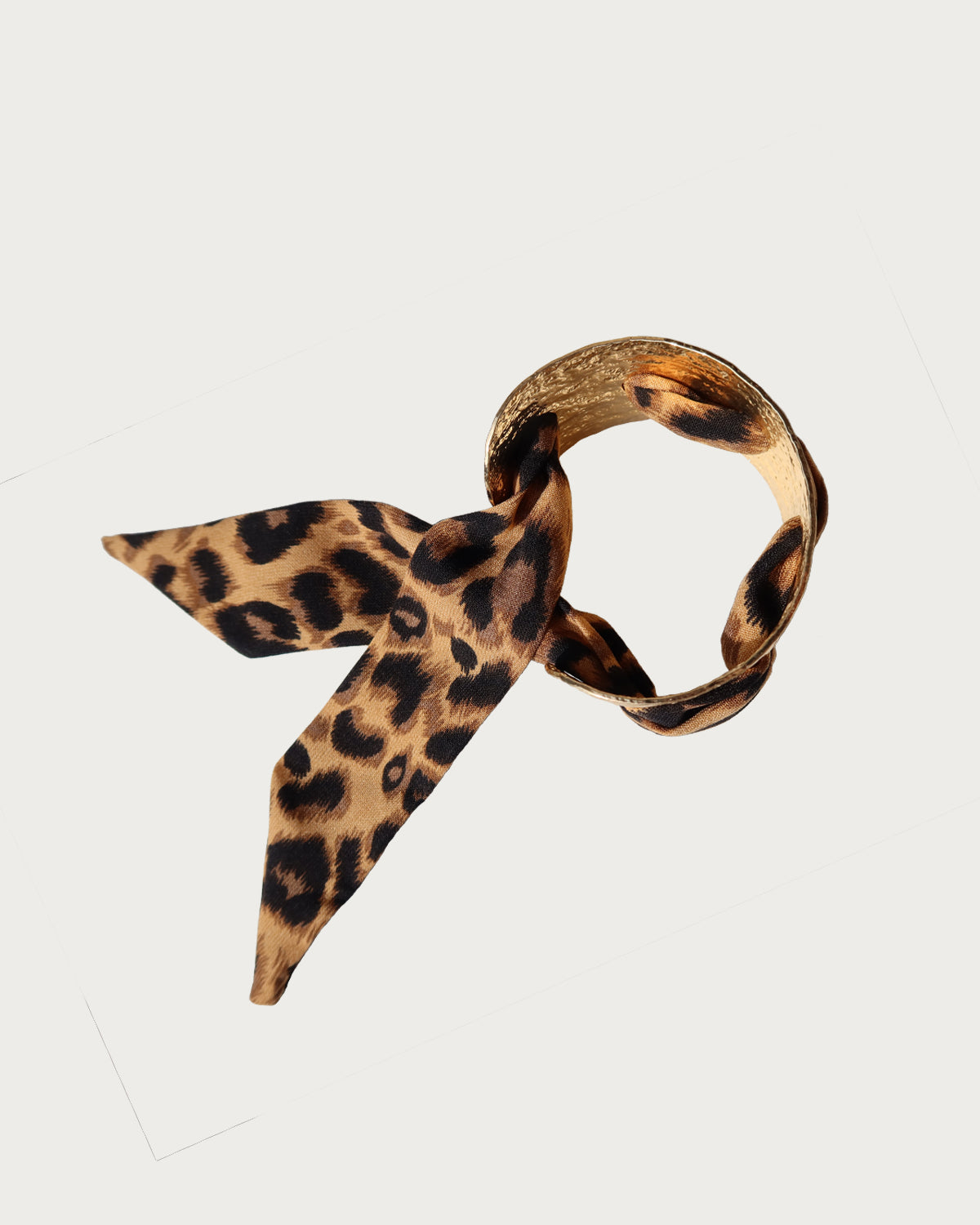 Hazel Leopard Golden Cuff Bangle
