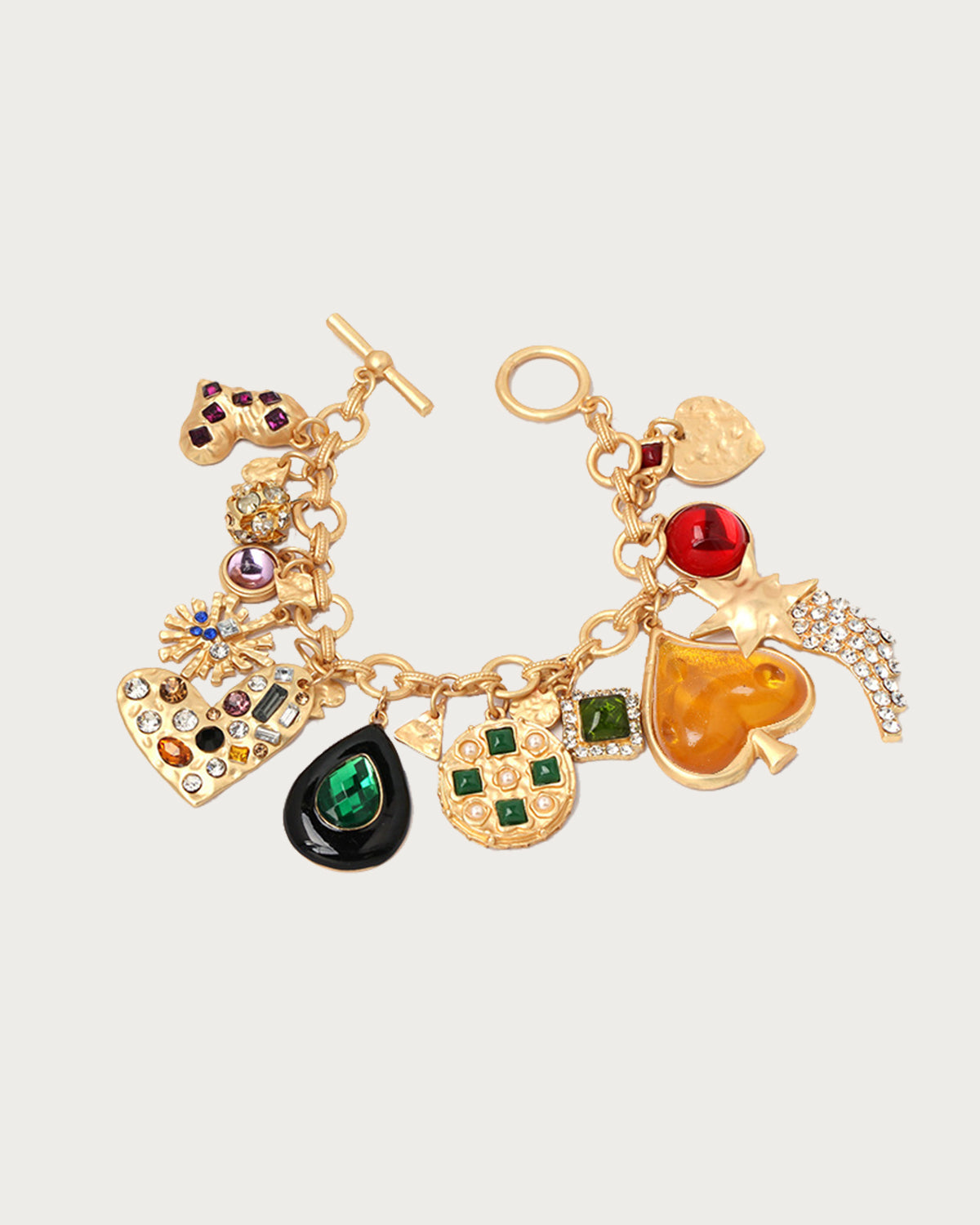 Octavia Chunky Heart Golden Bracelet