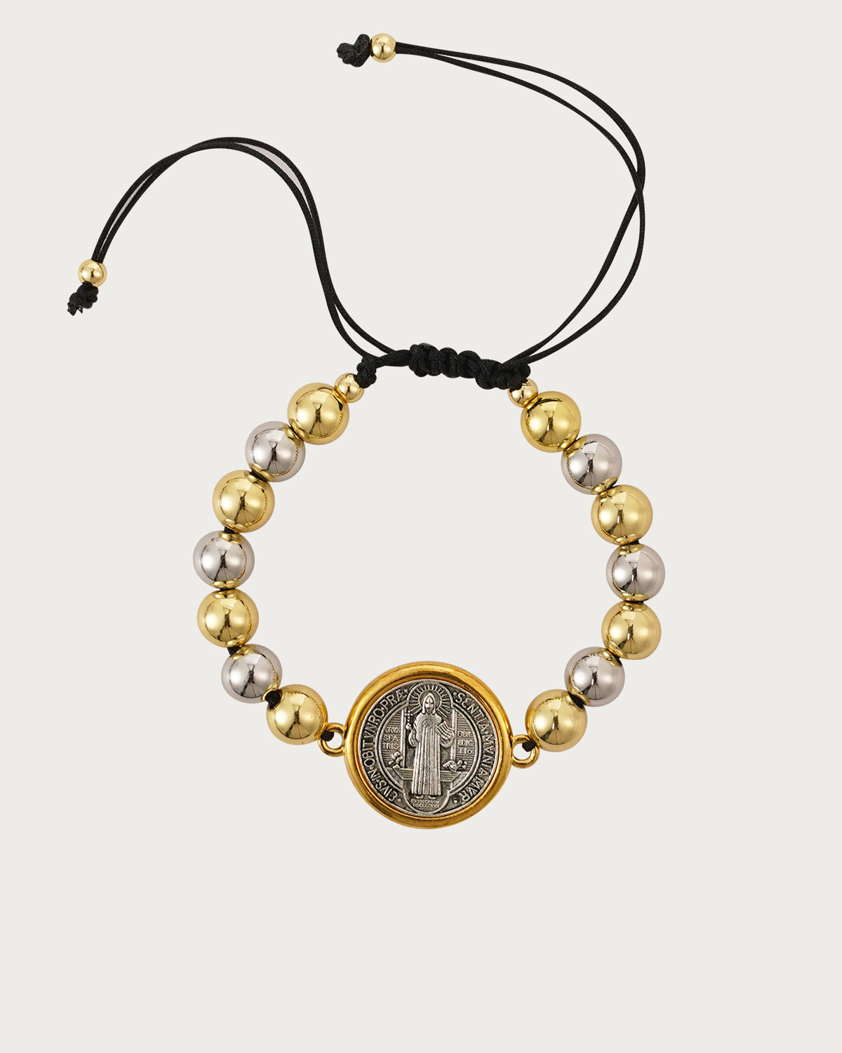 Amelia Virgin Mary String Beaded Golden Bracelet