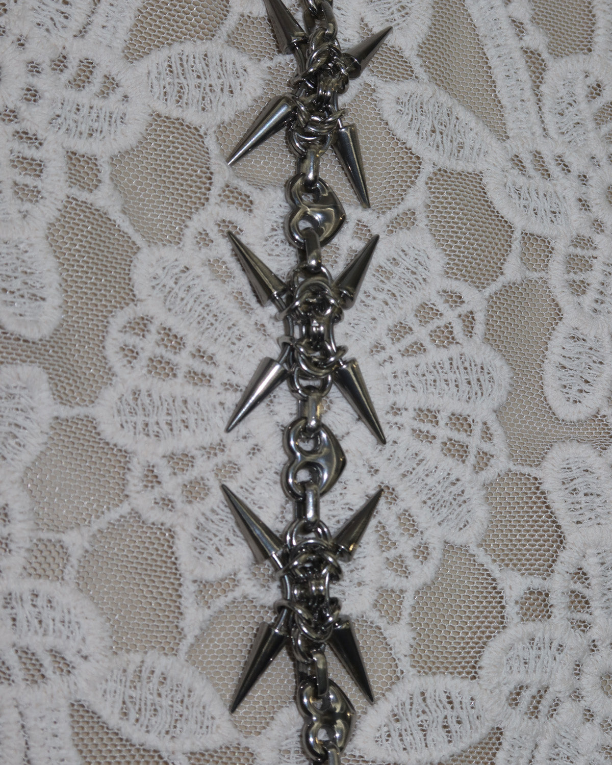 Heloise Punk Rock Rivet Silver Bracelet