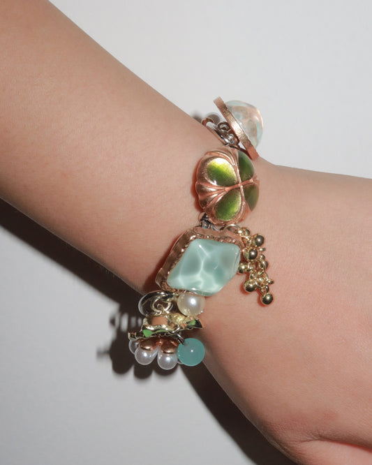 Maristella Button & Bead Coastal Charm Bracelet