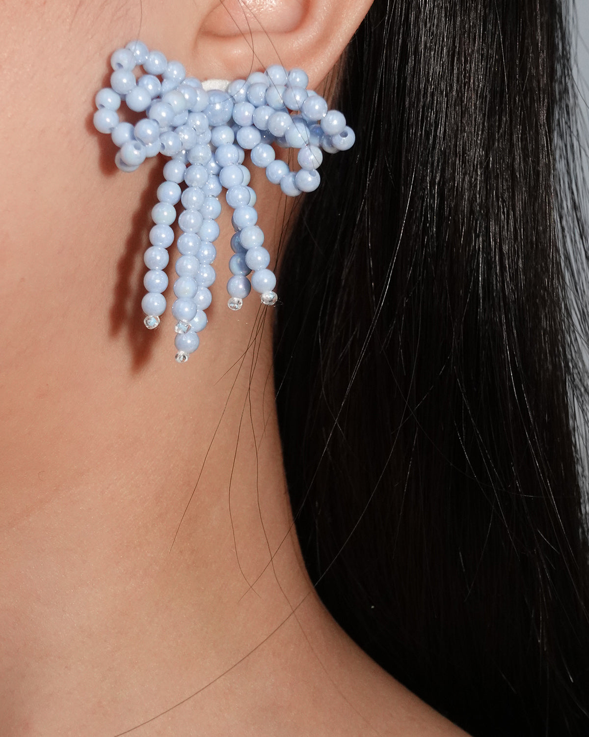 Sheila Sweet Bow Tie Beaded Stud Earrings(2 Colors)