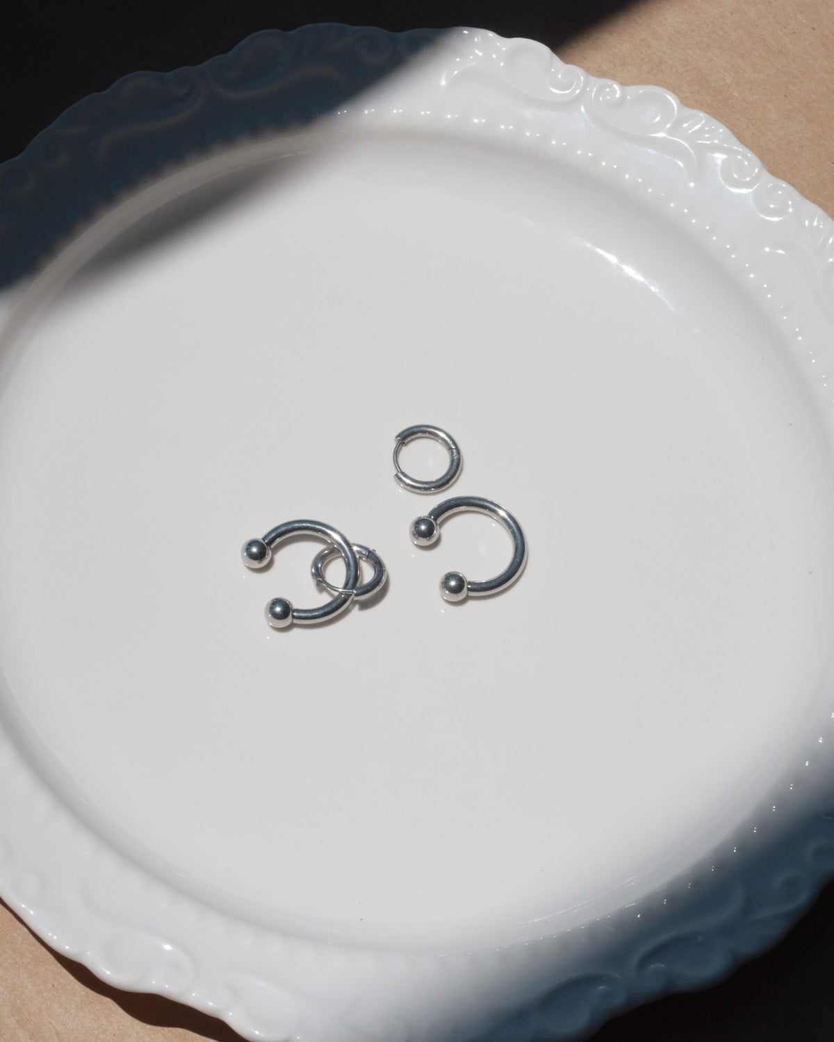 Chloe Horseshoe Silver Hoop Earrings