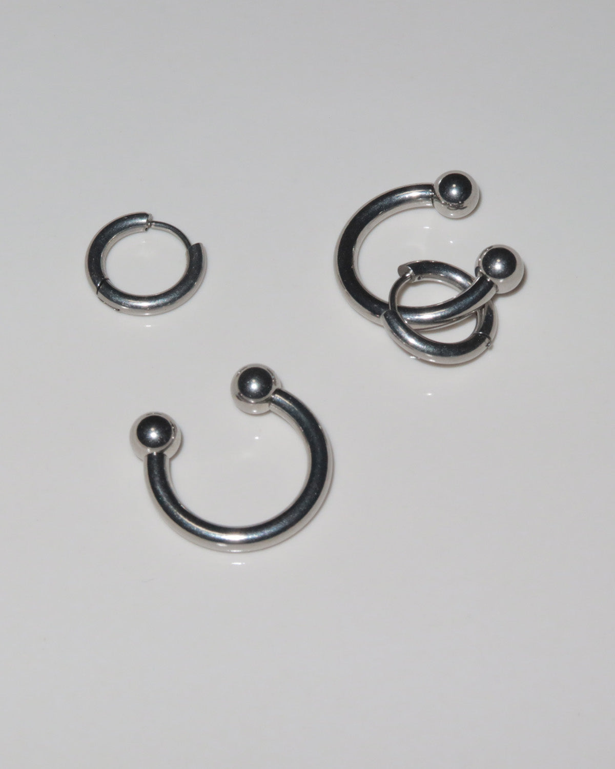 Chloe Horseshoe Silver Hoop Earrings