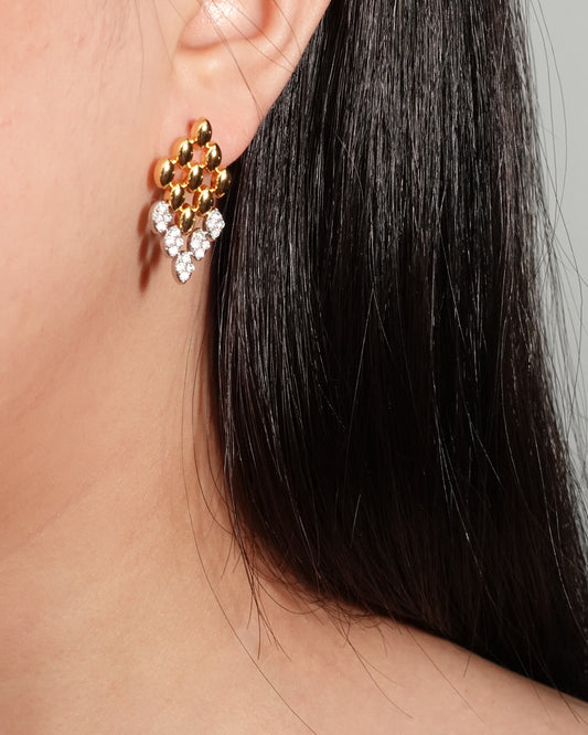 Brianna Cocktail Golden Earrings