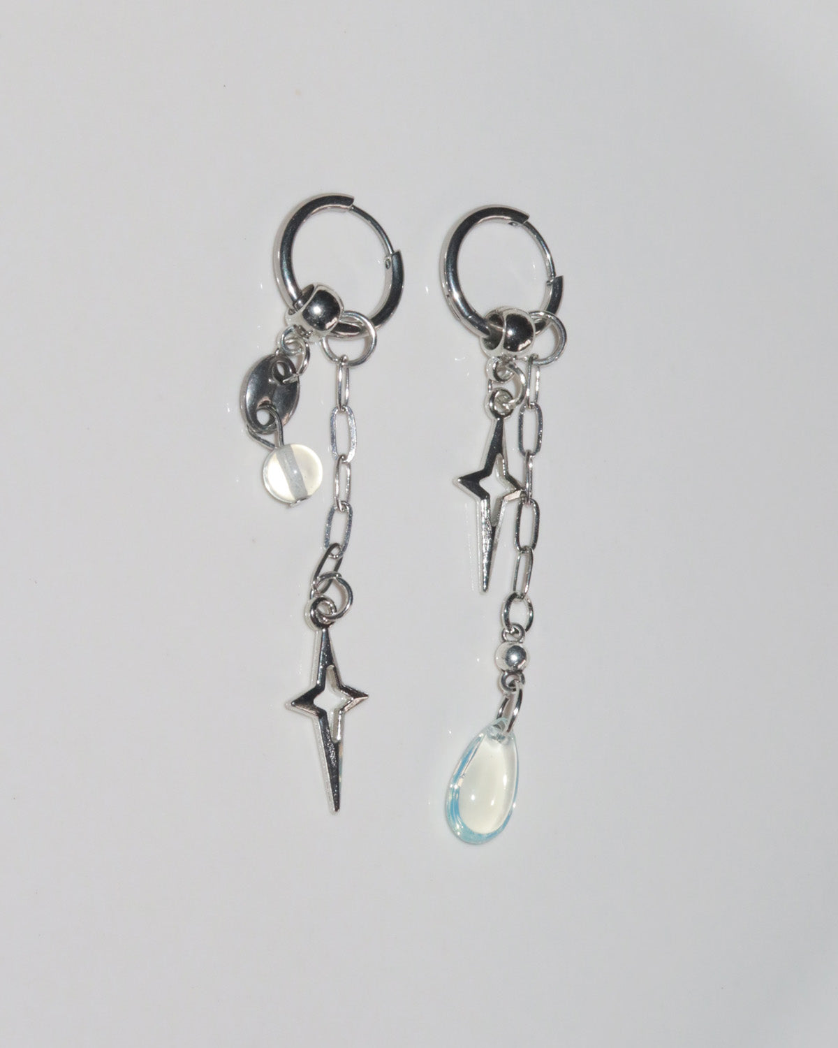 Astra Polaris Opal Silver Drop Earrings