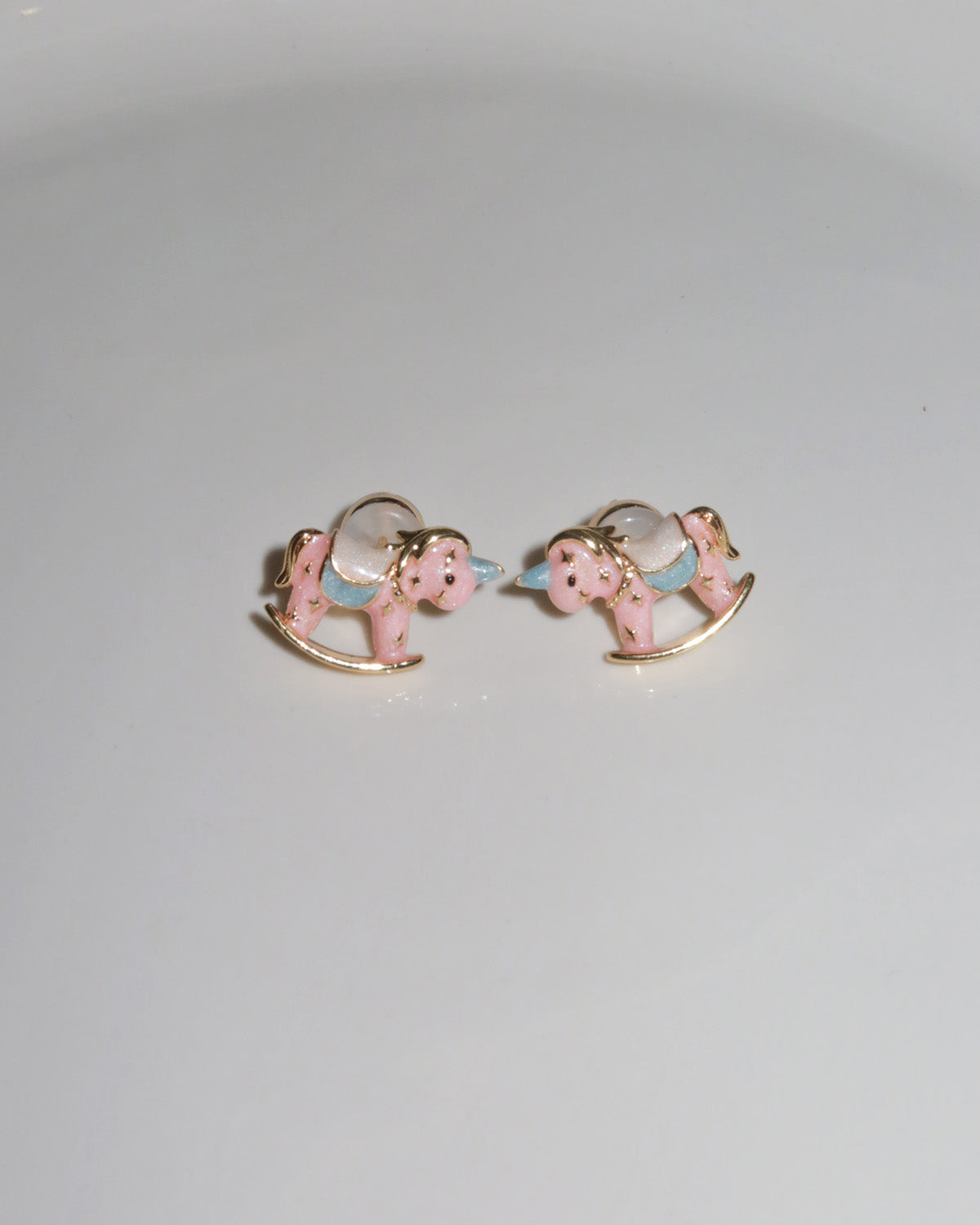 Carouselia Starlight Unicorn Golden Stud Earrings