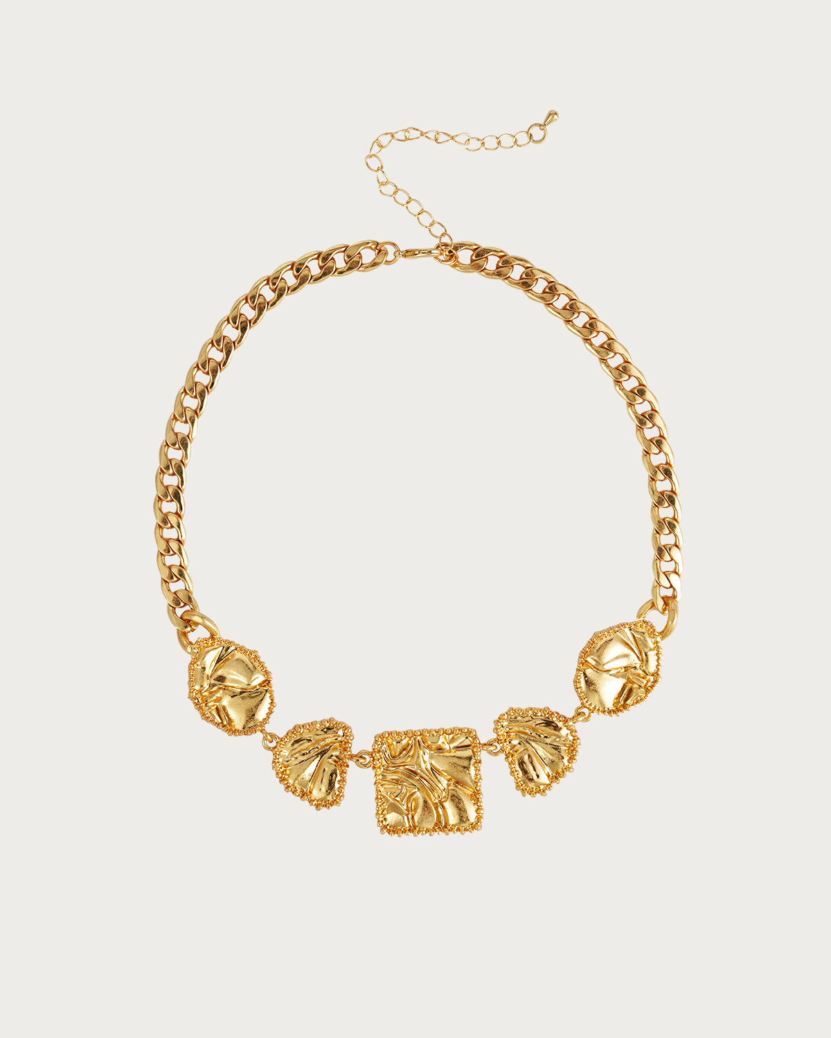 Louise Vintage Geometry Golden Necklace