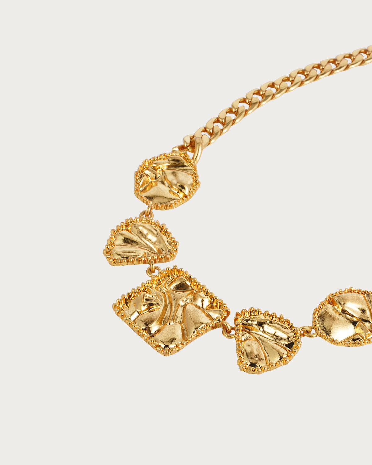 Louise Vintage Geometry Golden Necklace