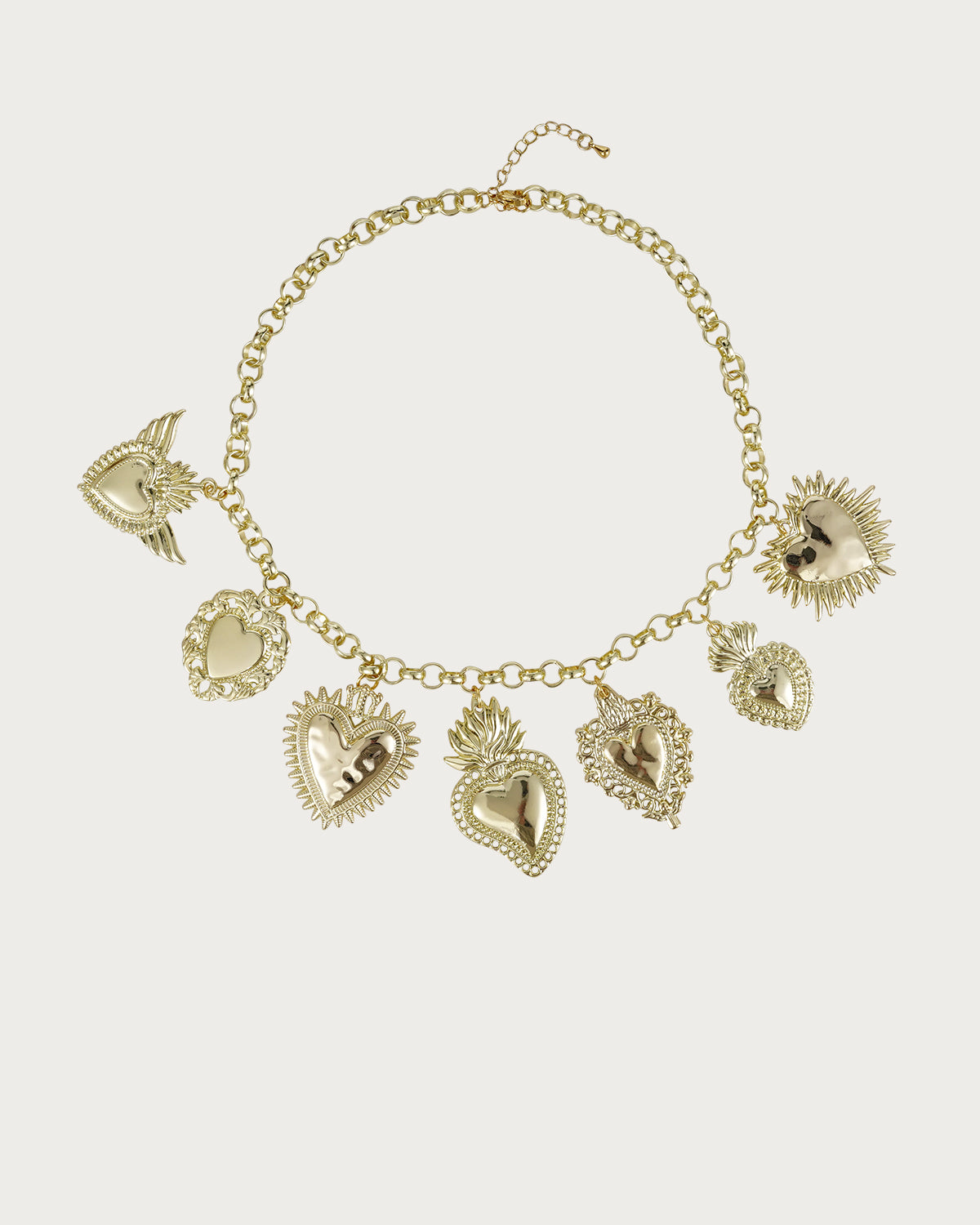 Frederica Vintage Heart Golden Necklace