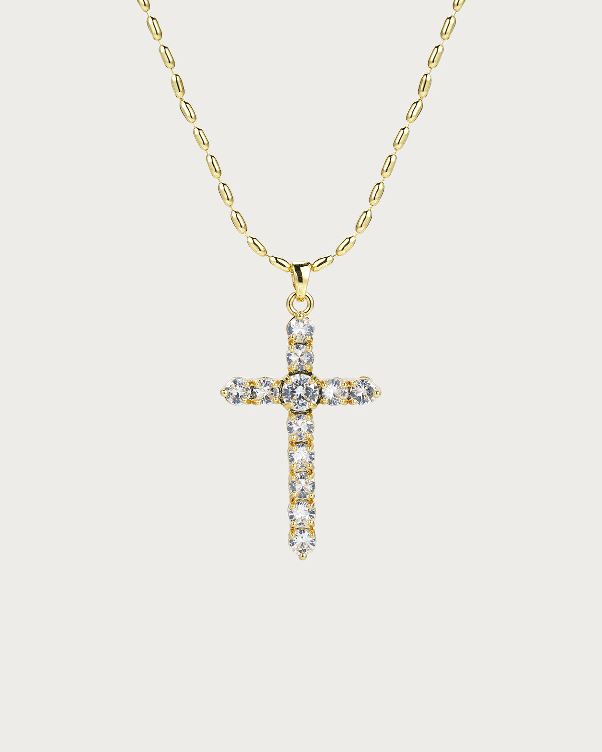 Alexandra Versatile Cross Golden Necklace