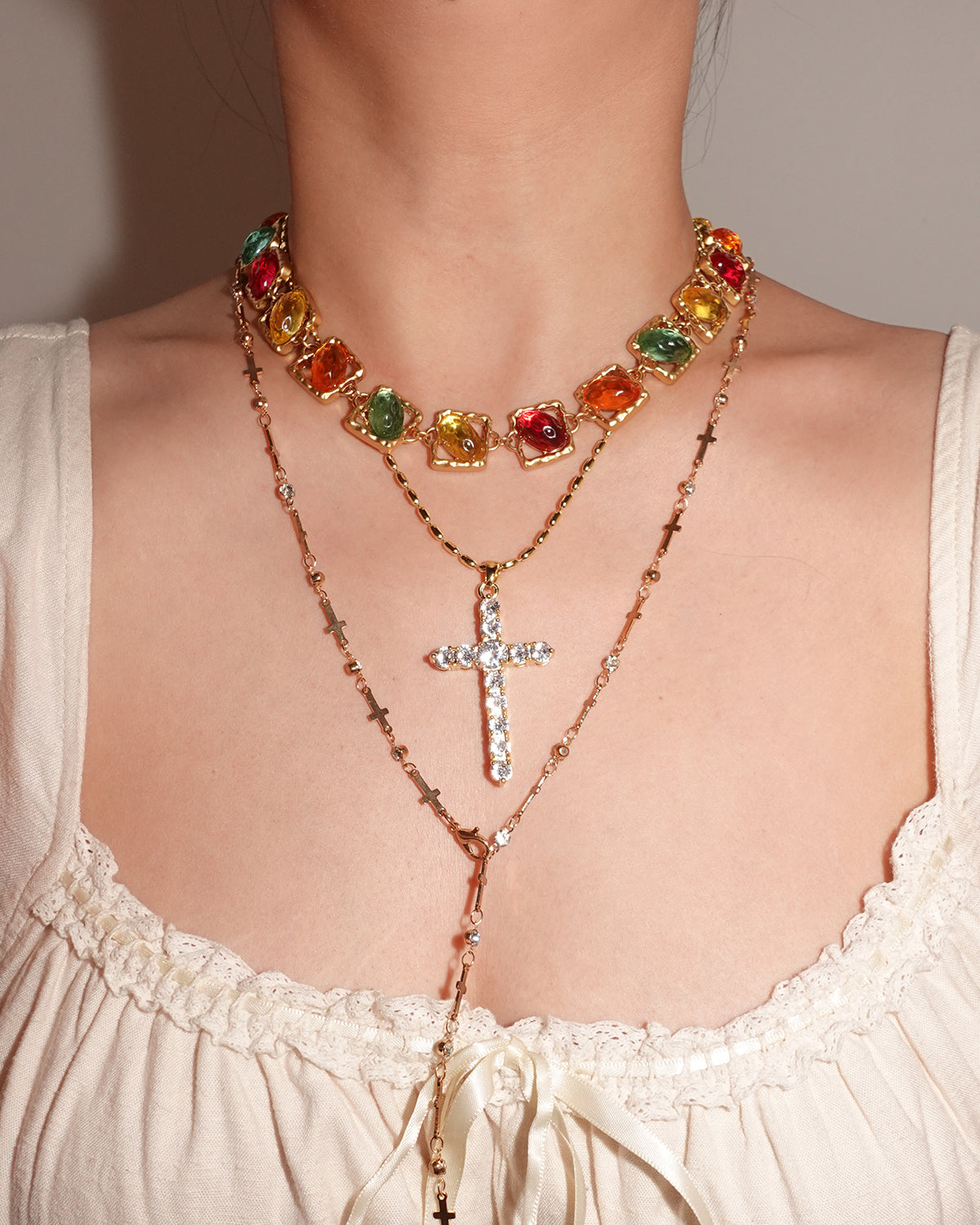 Versatile Cross Golden Necklace
