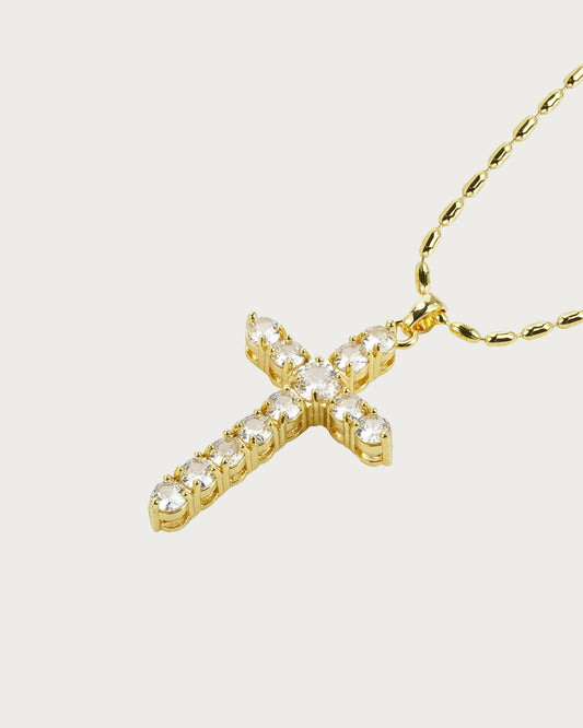 Alexandra Versatile Cross Golden Necklace