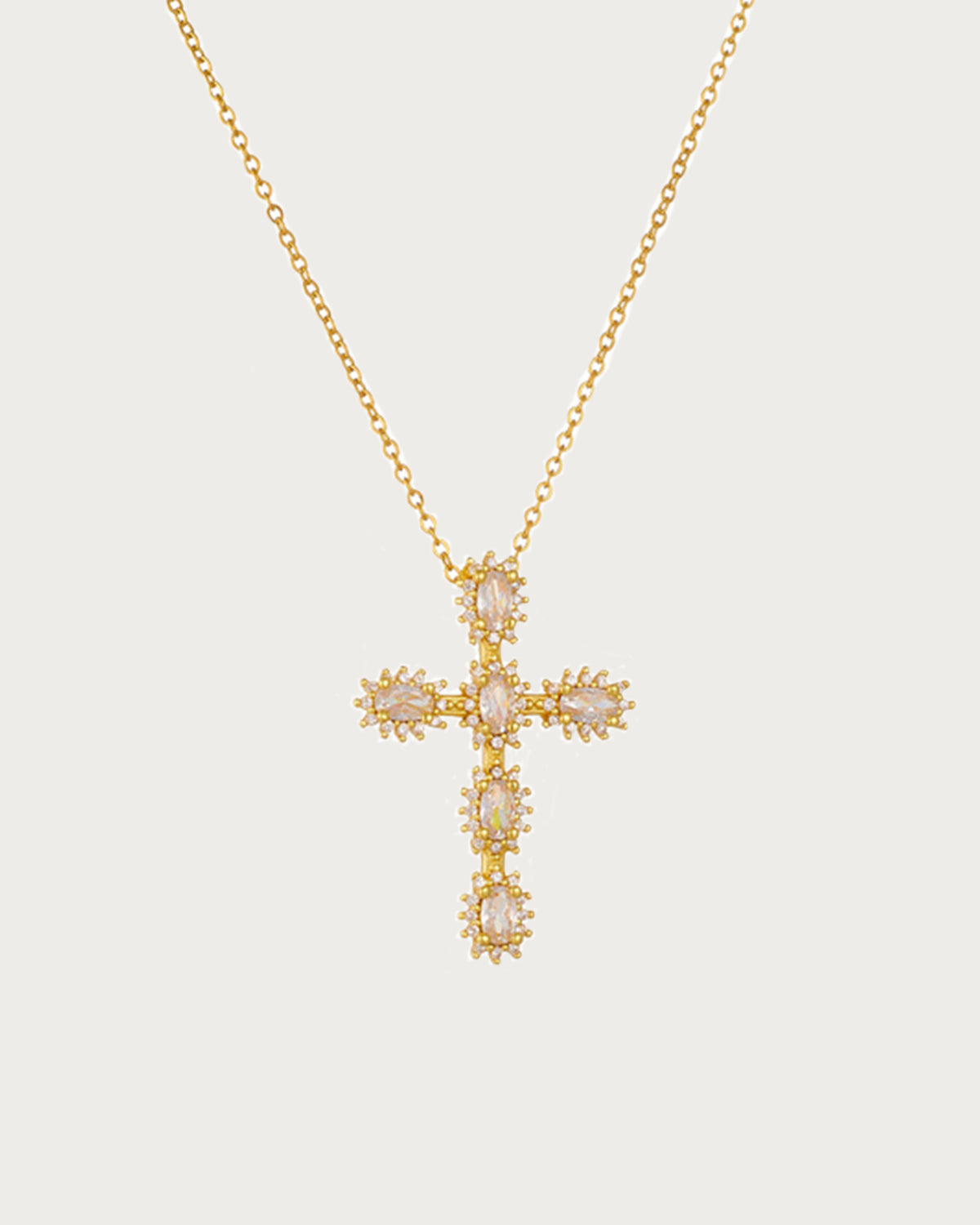 Bess Retro Cross Golden Pendant Necklace(2 Colors)