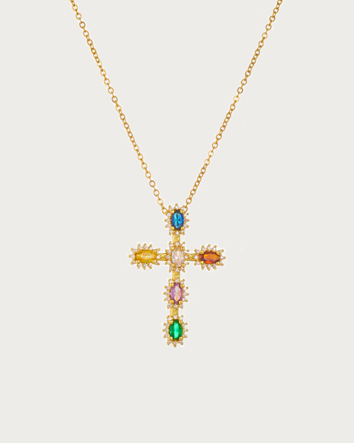 Bess Retro Cross Golden Pendant Necklace(2 Colors)