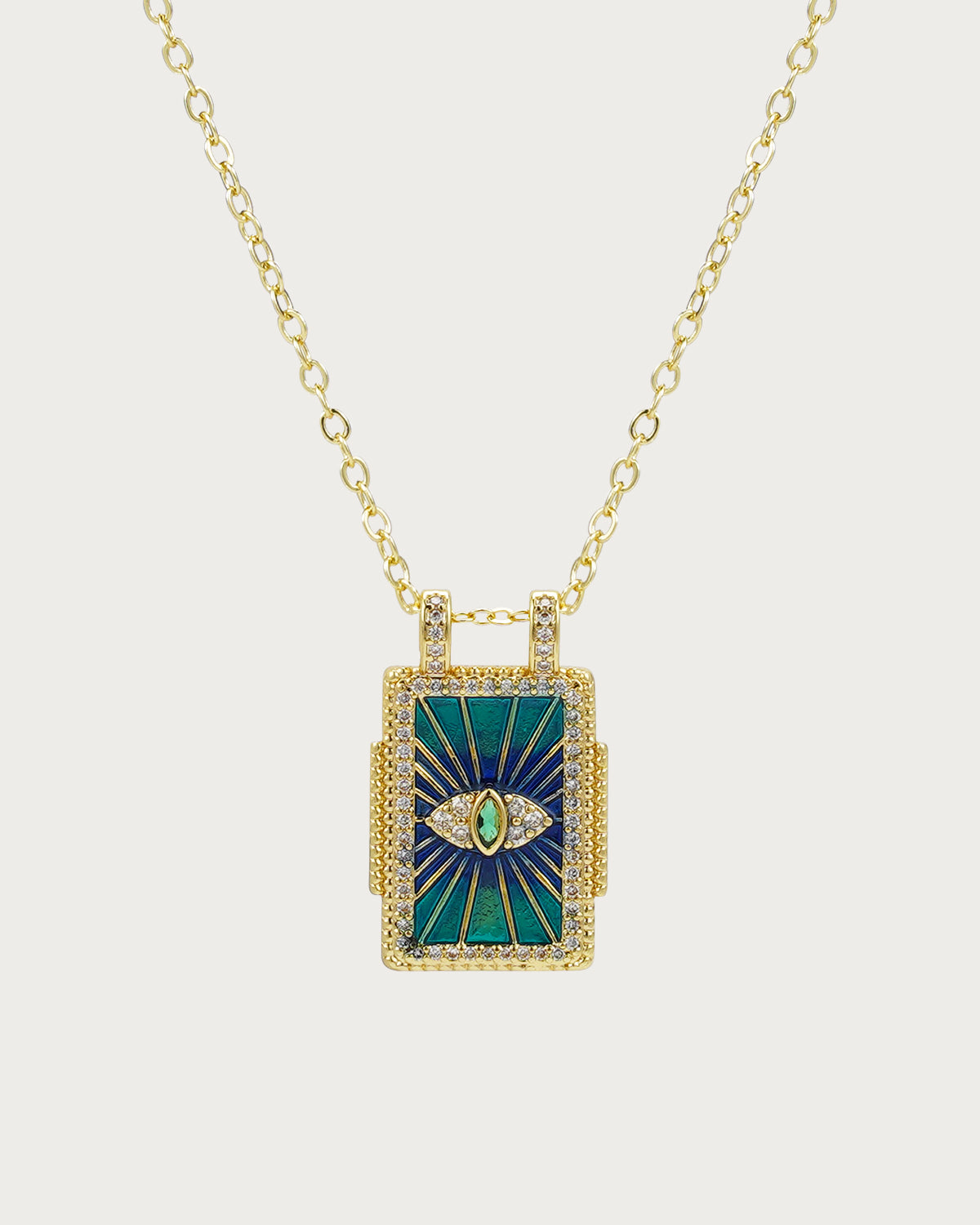 Tarot Card Golden Pendant Necklace