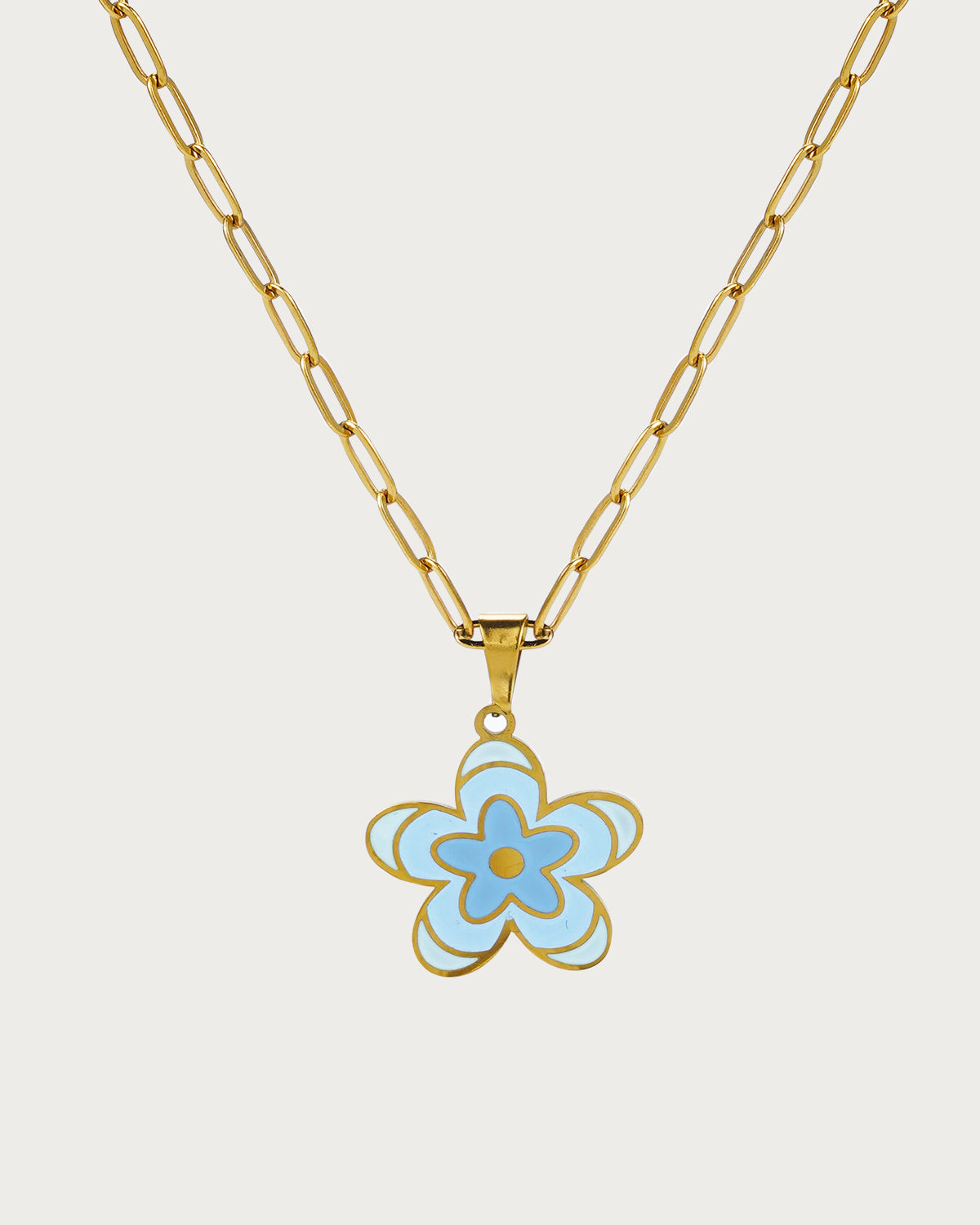 Darlene Cute Flower Golden Pendant Necklace(3 Colors)