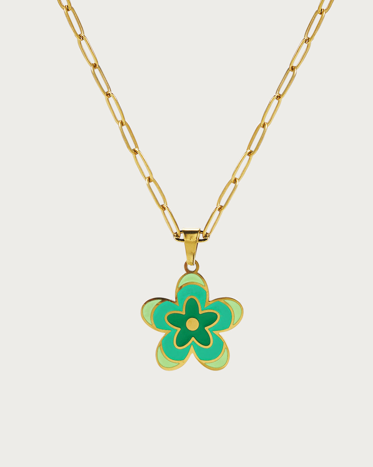 Darlene Cute Flower Golden Pendant Necklace(3 Colors)