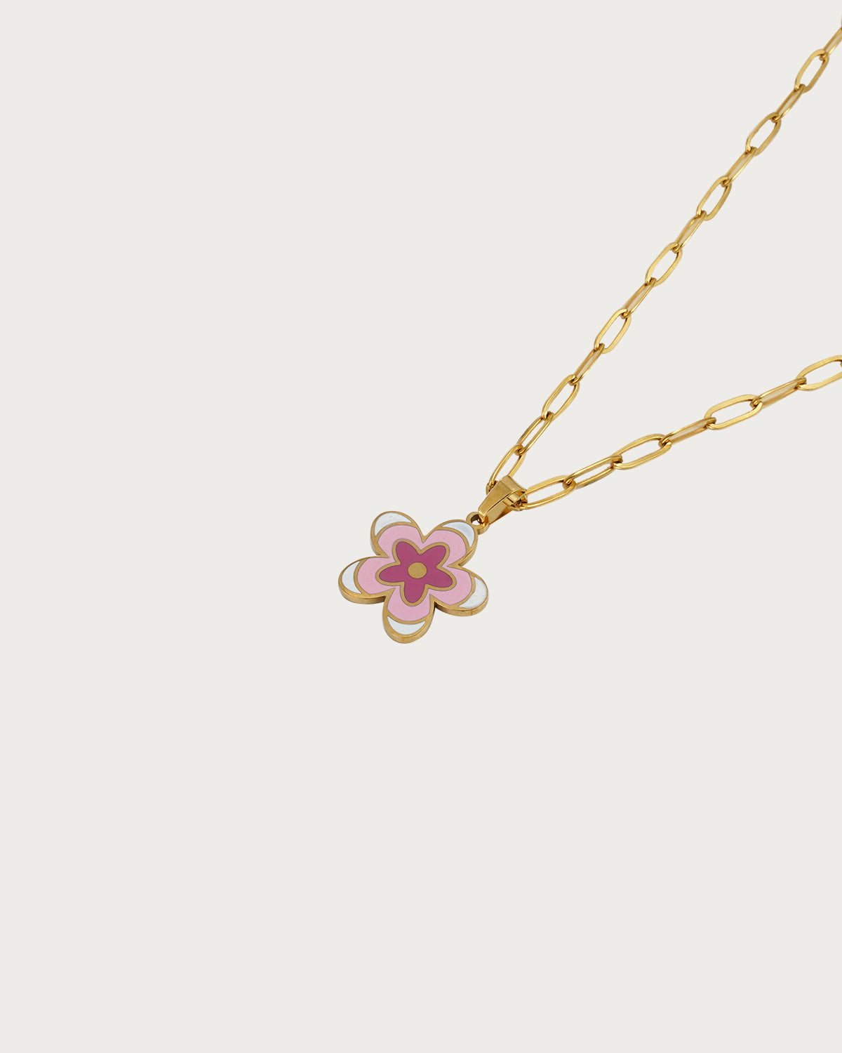 Darlene Cute Flower Golden Pendant Necklace(3 Colors)