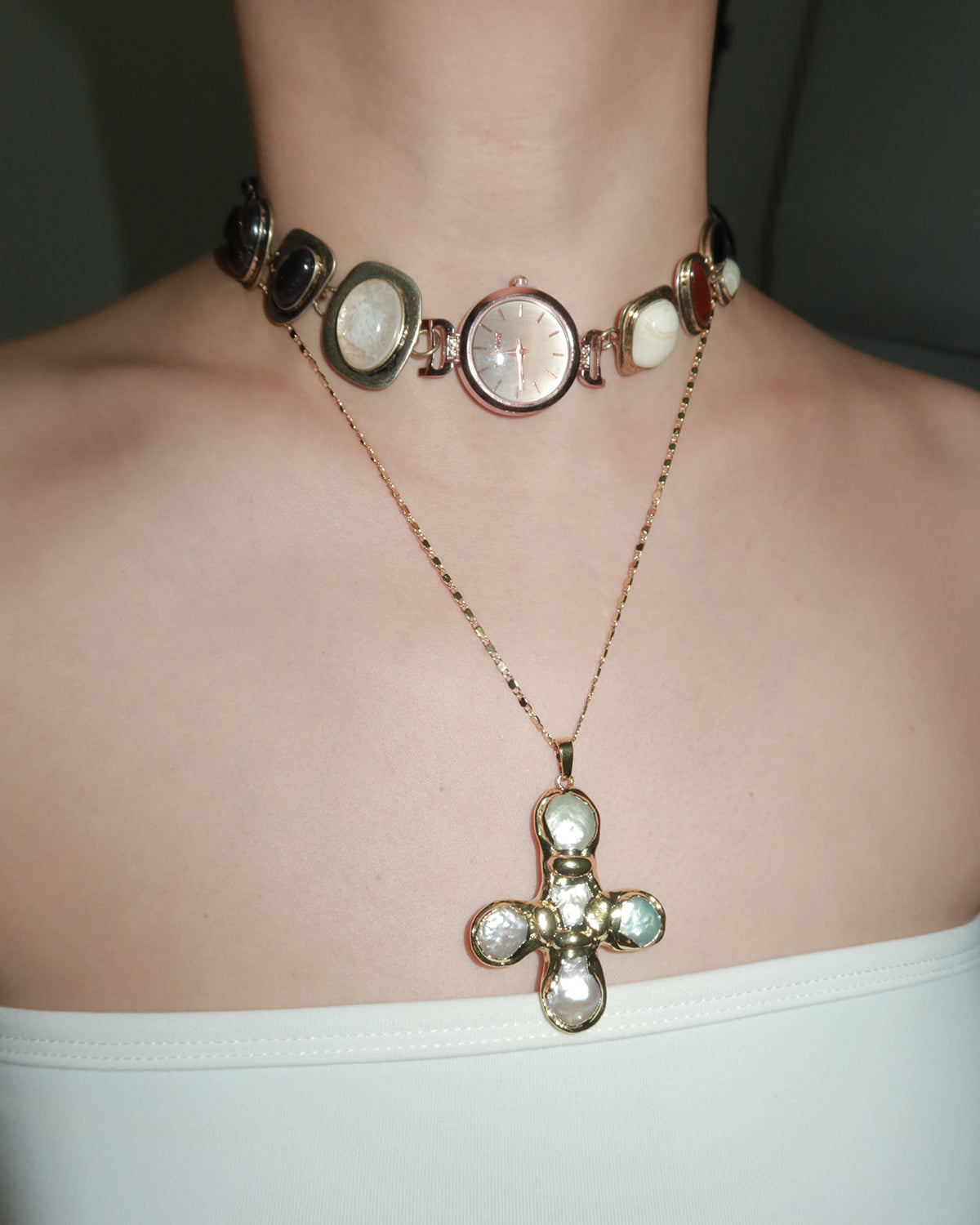 Faith Cyberpunk Watch Necklace