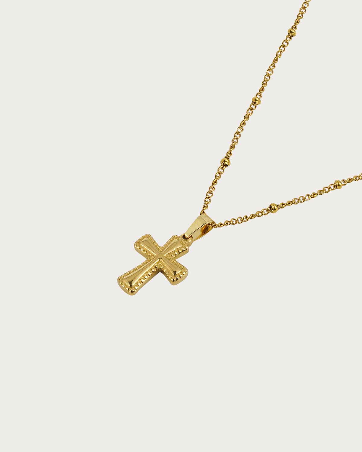 Athena Mini Cross Golden Pendant Necklace