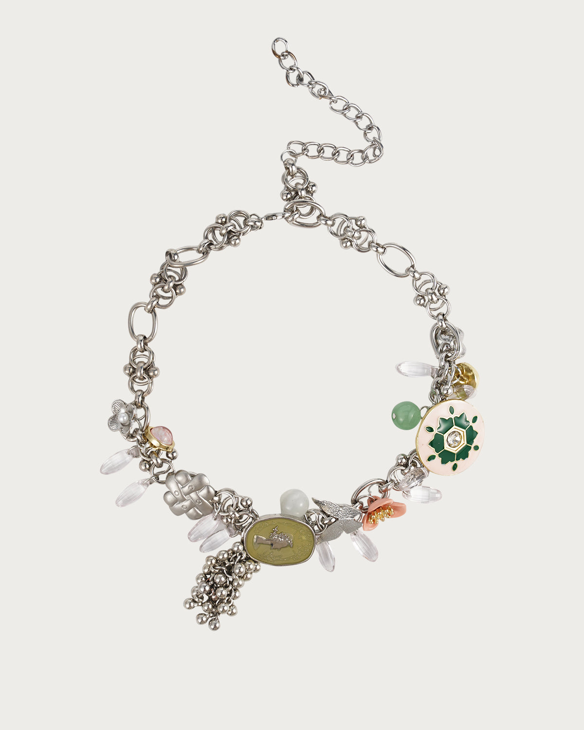 Maeve Punk Enamel Silver Necklace