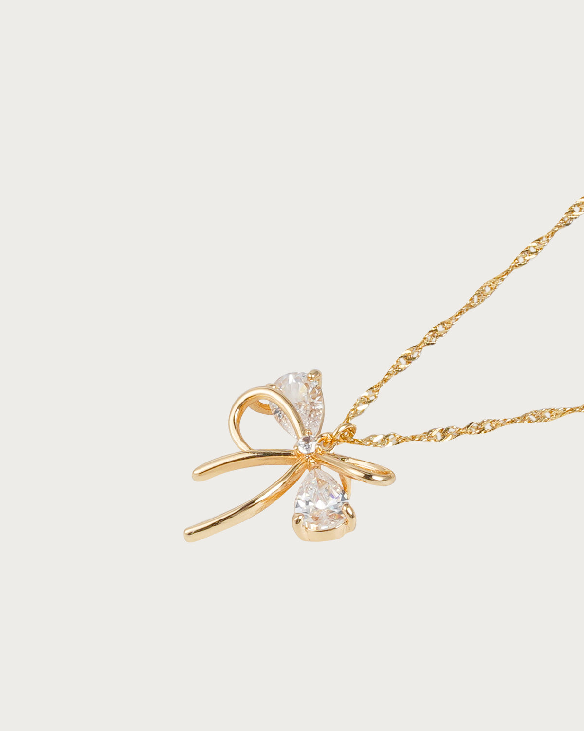 Coquette Ribbon Golden Necklace