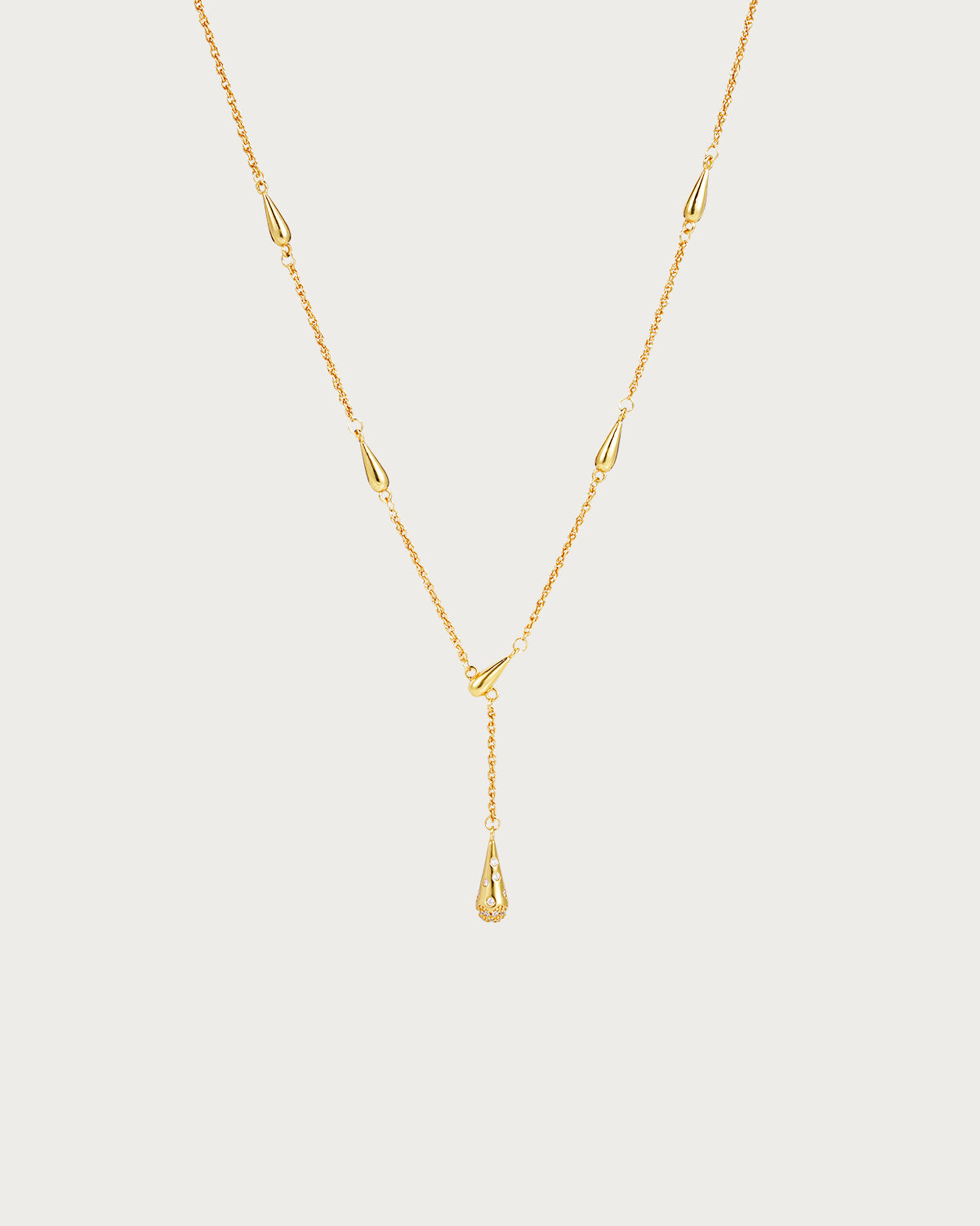 Gina Lariat Necklace Golden Y Necklace