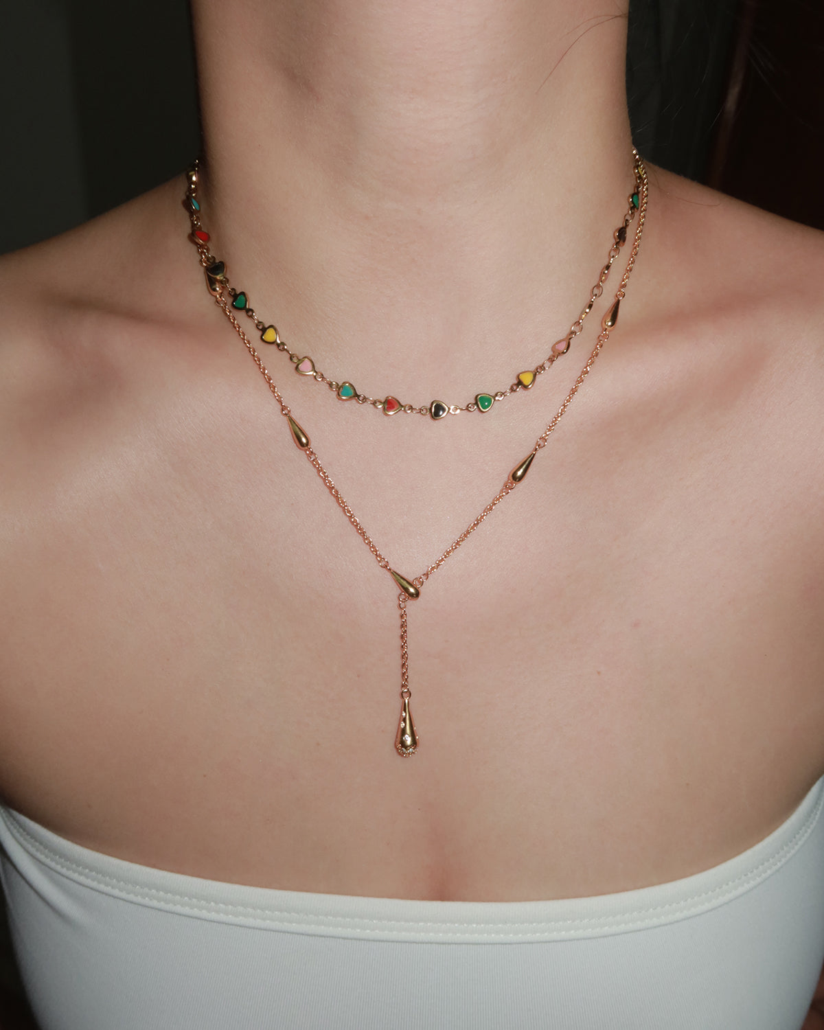 Tina Lariat Necklace Golden Y Necklace