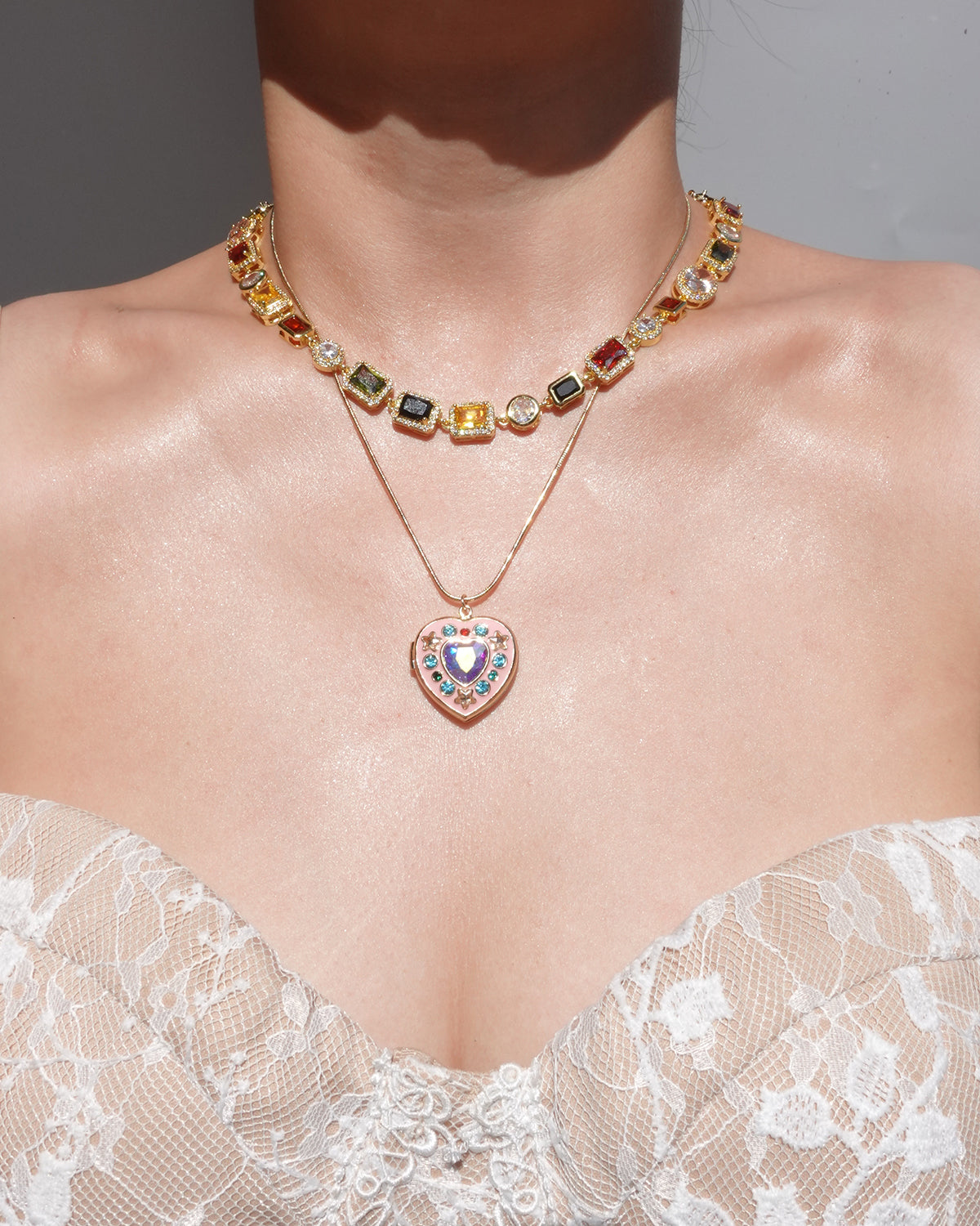 Mirabelle Cosmic Girl Locket Golden Pendant Necklace