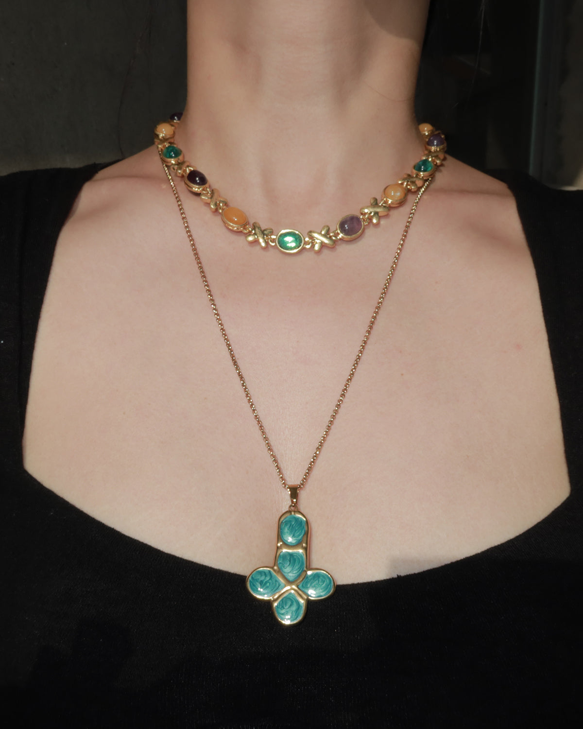 Ashley Unique Candy Golden Chain Necklace