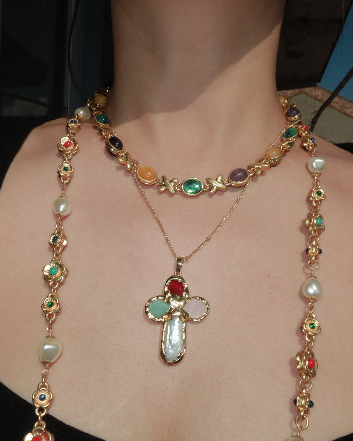 Ashley Unique Candy Golden Chain Necklace
