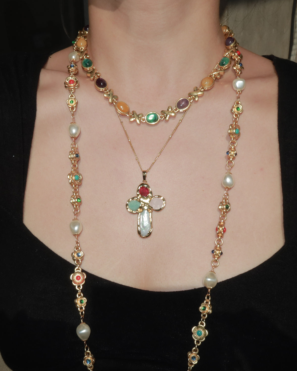 Ashley Unique Candy Golden Chain Necklace