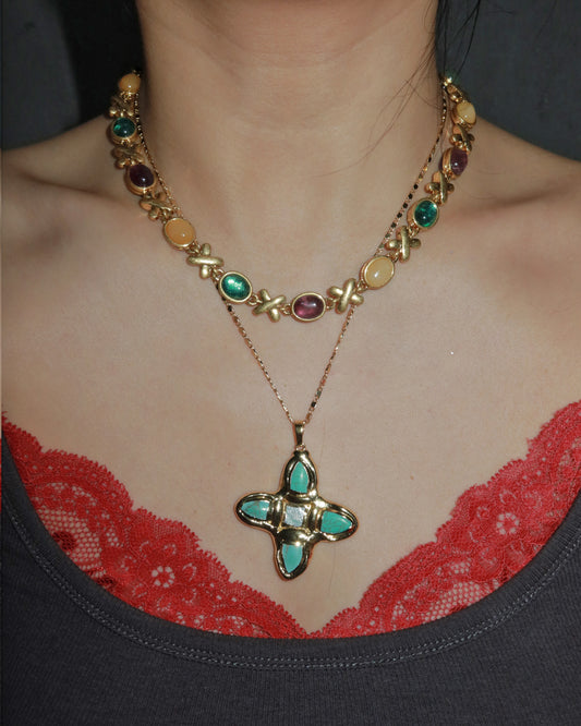 Ashley Unique Candy Golden Chain Necklace