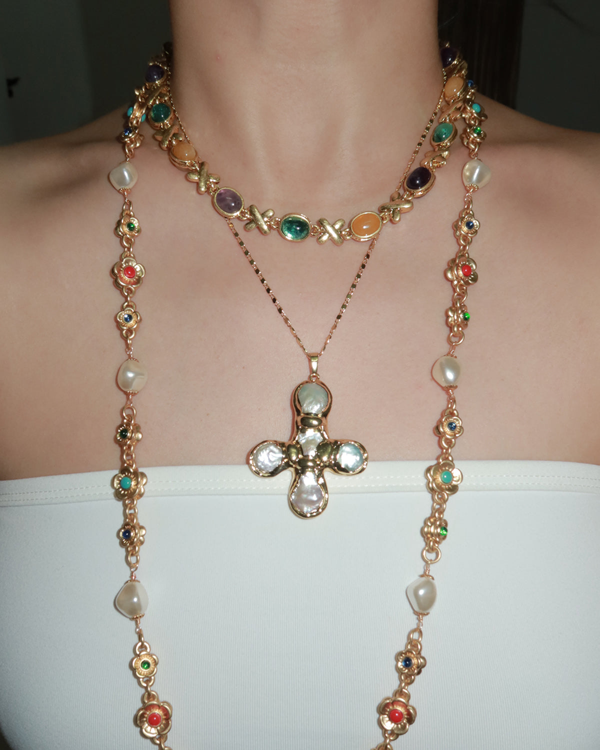 Ashley Unique Candy Golden Chain Necklace