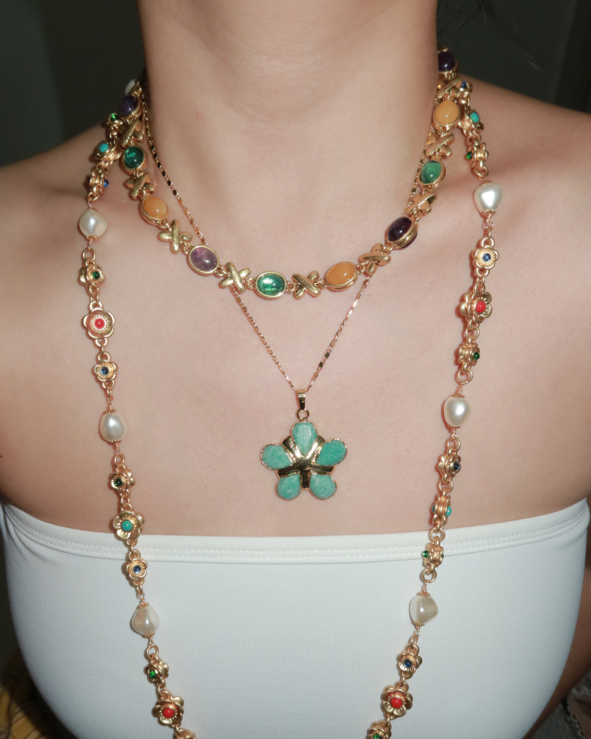 Ashley Unique Candy Golden Chain Necklace