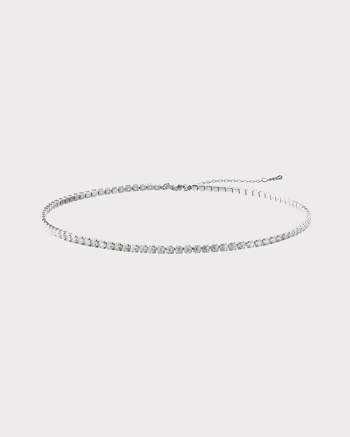 Alva Sparkling Circle Chocker Tennis Necklace(2 Colors)